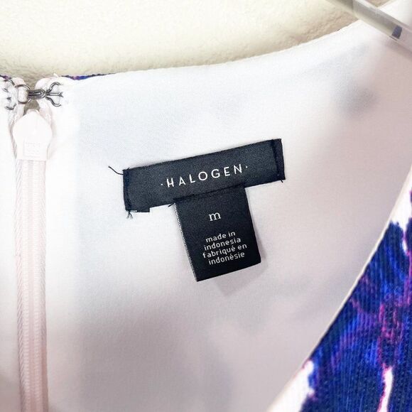 Halogen Floral Short Sleeve Mini Dress Size Medium NWT - Picture 6 of 8